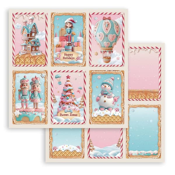 Paper Pad 8x8 Stamperia - Candy Christmas