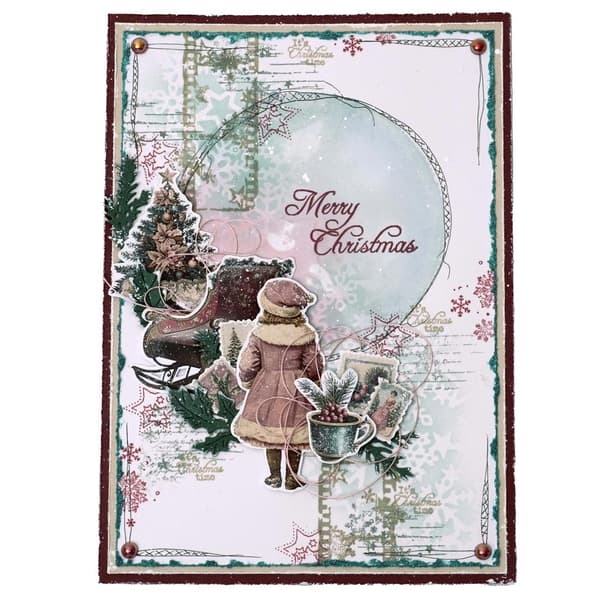 Schablon 14,8 x 21 cm - Snowflake Christmas Blush - Studio Light