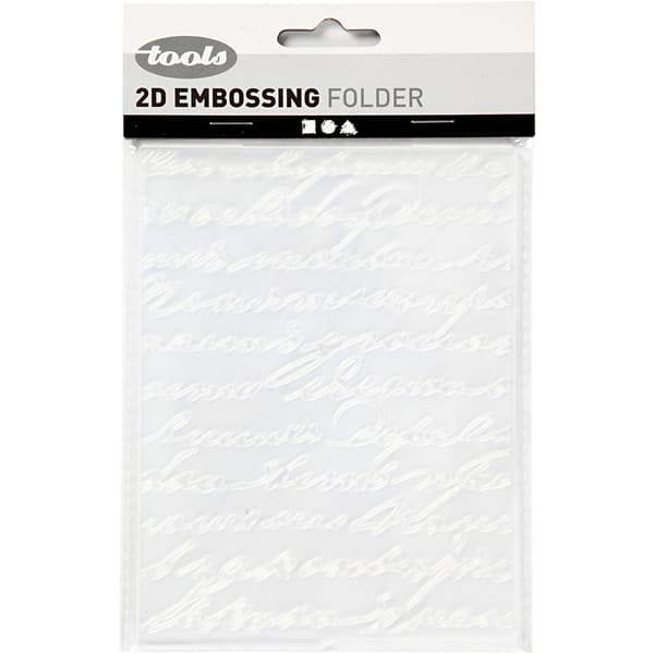 Embossingfolder - Gammaldags Text - 11x14 cm