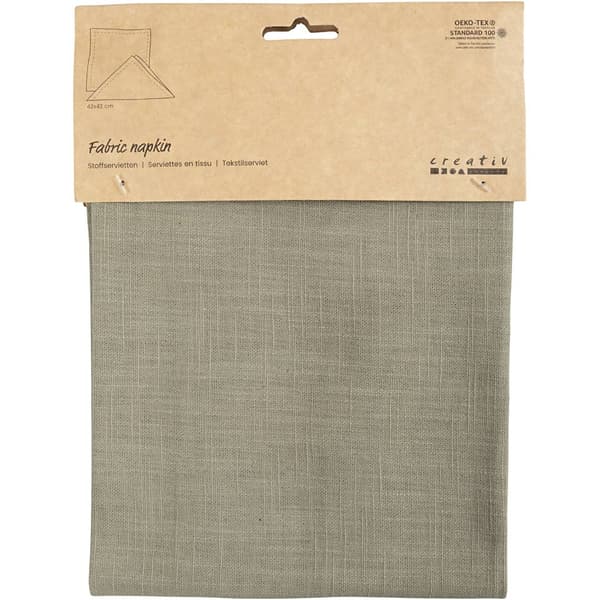Tygservett 100% Bomull - 42x42 cm - Mossgrön - 2 st