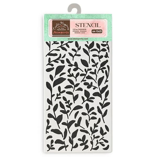 Schablon Stamperia - Secret Diary Leaves - 12x25 cm