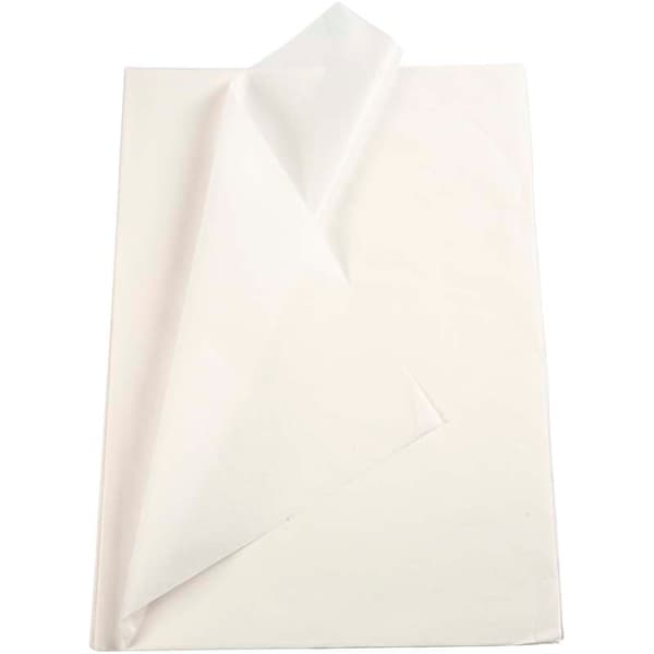 Silkespapper 50x70 cm - Vit - 25 ark
