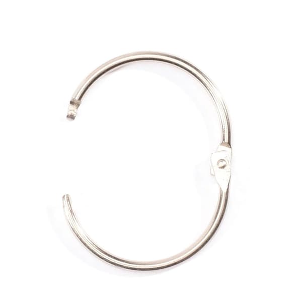 Bokring Metallring 38 mm - 12 st Ringar - Silver