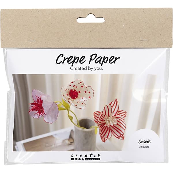 Mini DIY Kit - Kräppblommor - Fantasifull Blomster