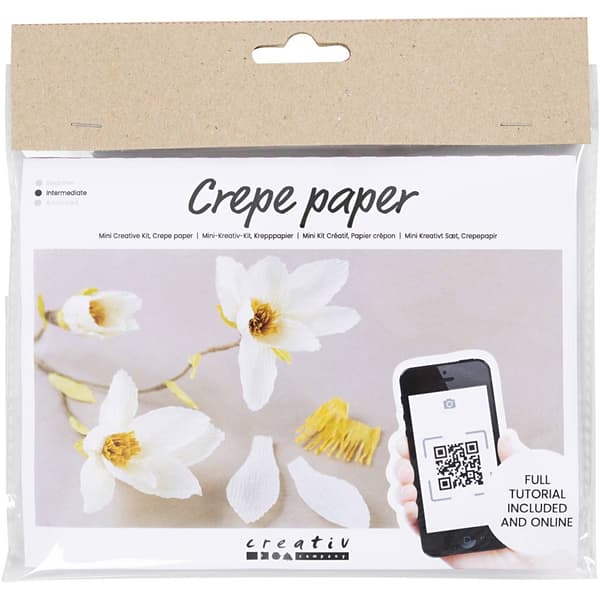 Mini DIY Pysselkit Kräppapper - Magnolia