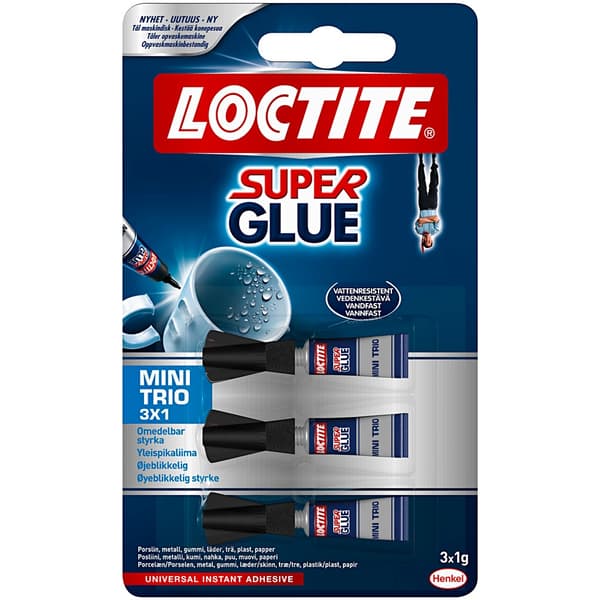 Loctite Super Glue - 3 st x 1 gram