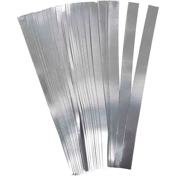 Pappersstrimlor till Stjärnor - Metallic Silver - 100 st