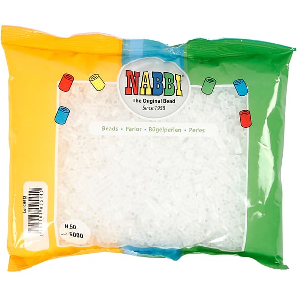 Nabbi Pärlor 6000 st - Transparenta nr 50 - Medium