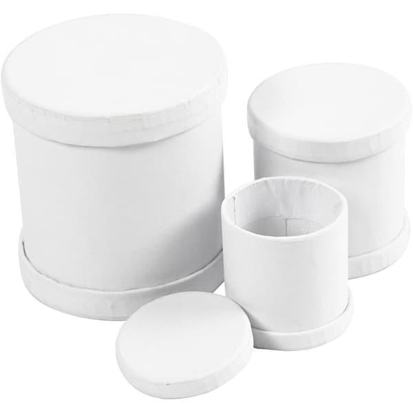 Trumaskar - Vita - 4+5+6,5 cm - 3 st