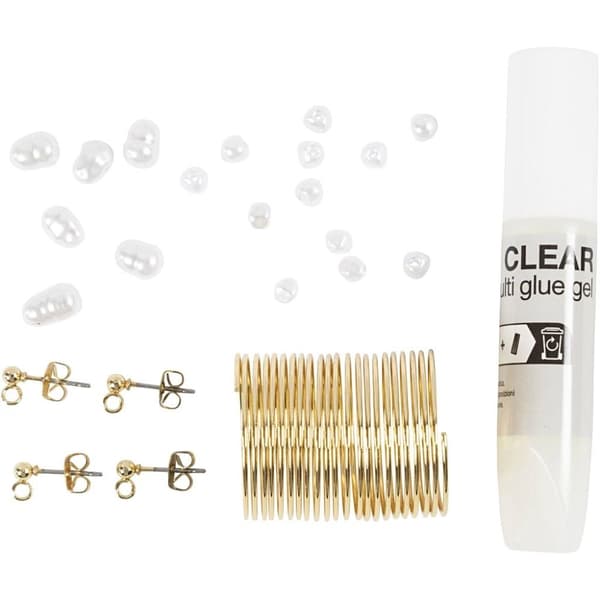 DIY Kit Smycken - Örhängen Av Förgylld Smyckestråd