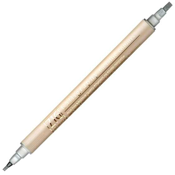 Kalligrafi Penna ZIG - Silver - 2 mm och 3.5 mm