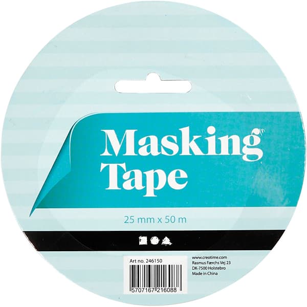 Målartejp Maskeringstejp - B: 25 mm - 50 meter