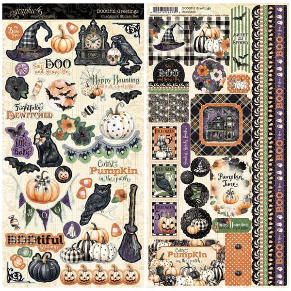 Stickers - BOOtiful Greetings Sticker Set - Graphic 45