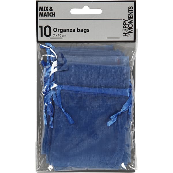 Organzapåsar - Blå - 7x10 cm - 10st