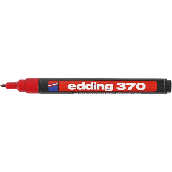 Edding 370 tusch - Spets 1 mm - Röd