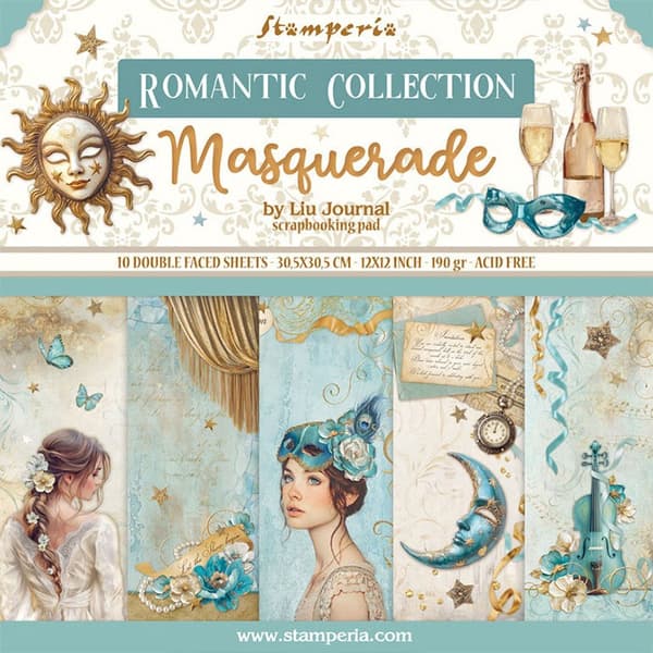 Paper Pad 12x12 Stamperia - Masquerade