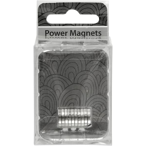 Powermagnet 10 mm - Tjocklek 2 mm - 10 st