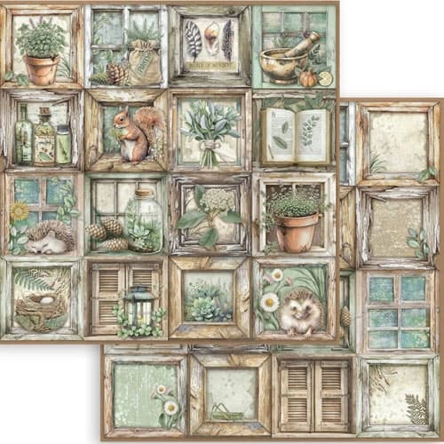 Paper Pad 8x8 Stamperia - Herbarium Silvae