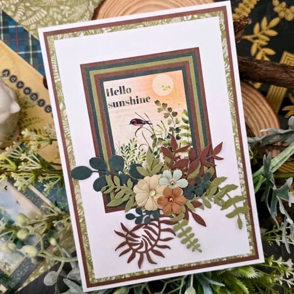 Die Set - Rectangle Frames with Ferns and Foliage - Graphic45