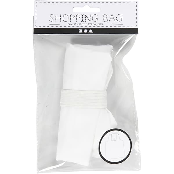 Shopping bag Polyester - 37x37 cm - Vit