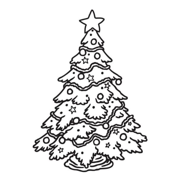 Embossing Folder A6 - Christmas Tree Decorated - Vaessen