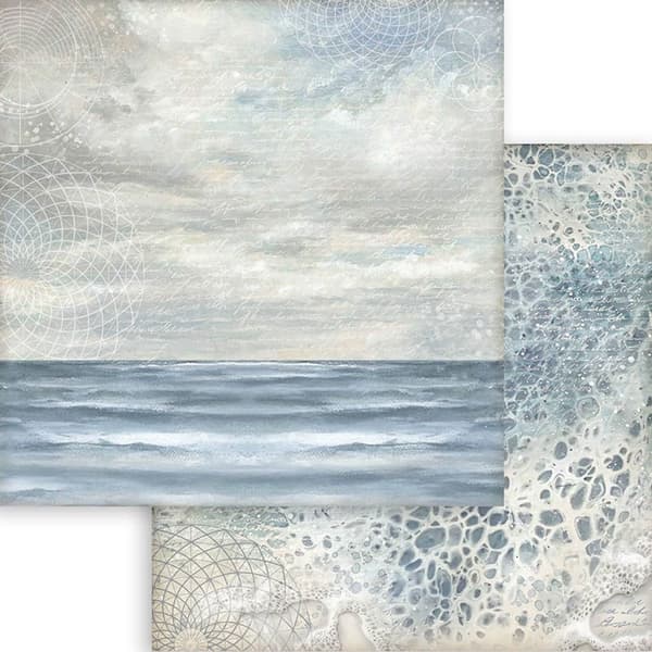 Paper Pad Stamperia 12x12 Tum - Maxi Background Silent Sea