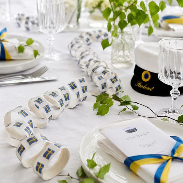 Serpentiner - Svenska Flaggan - 2 st
