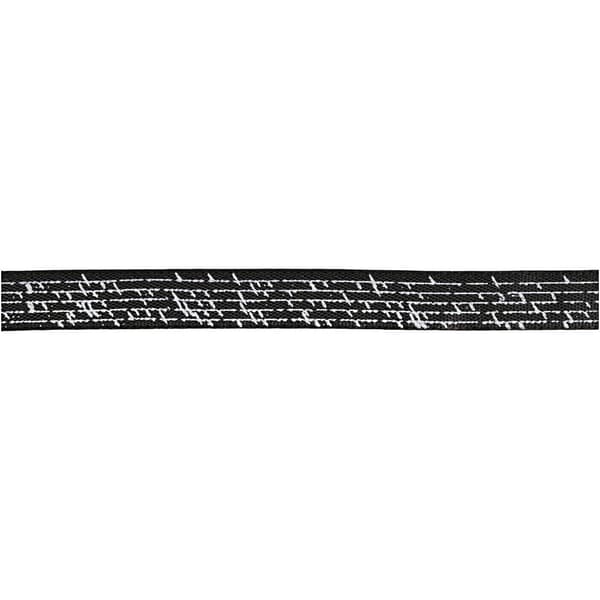 Sidenband med tryck 10 mm - Svart - 8 meter