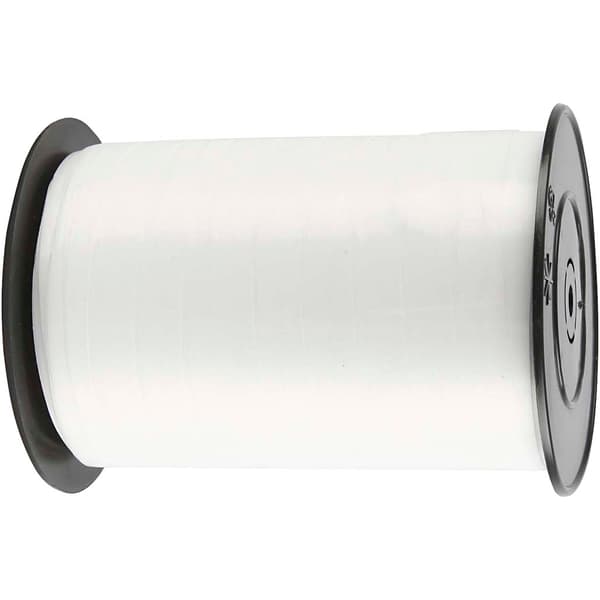 Presentsnöre - B: 10 mm - Vit - Blank - 250 m