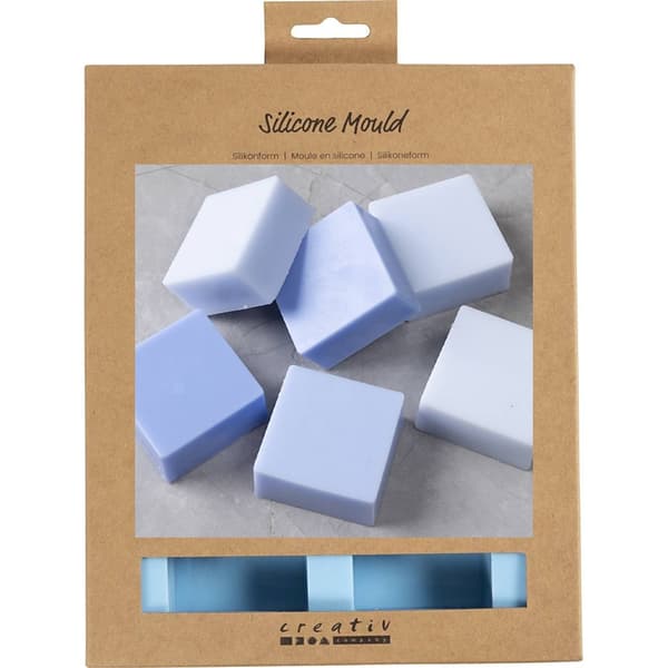 Silikonform - Kvadrat 6 st - 5x5 cm - 60 ml