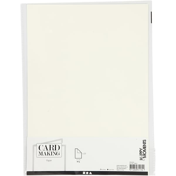 Papper A4 - Råvit - 20 st - 80 g