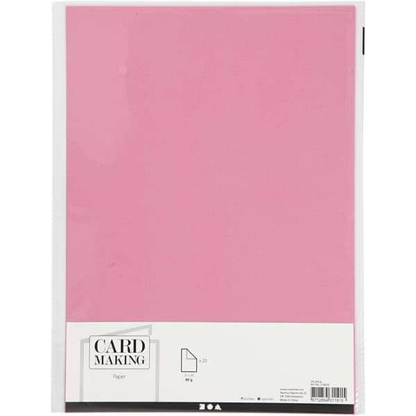 Papper A4 - Rosa - 80 g - 20 ark
