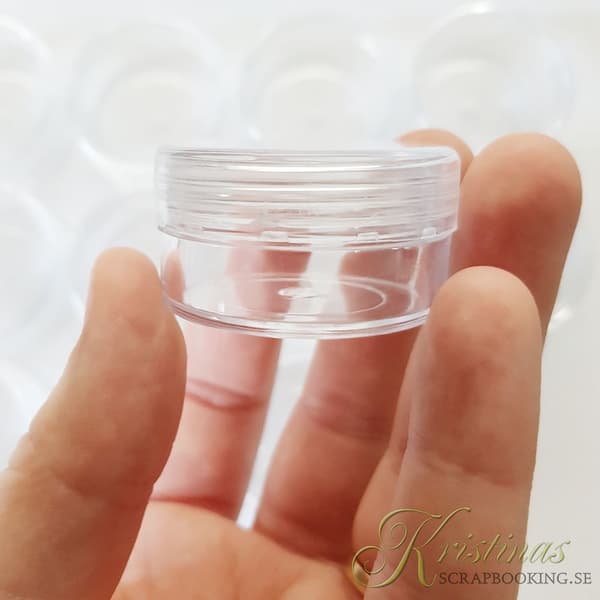 Akrylburkar 12 st - Skruvlock - 2.1 cm hög
