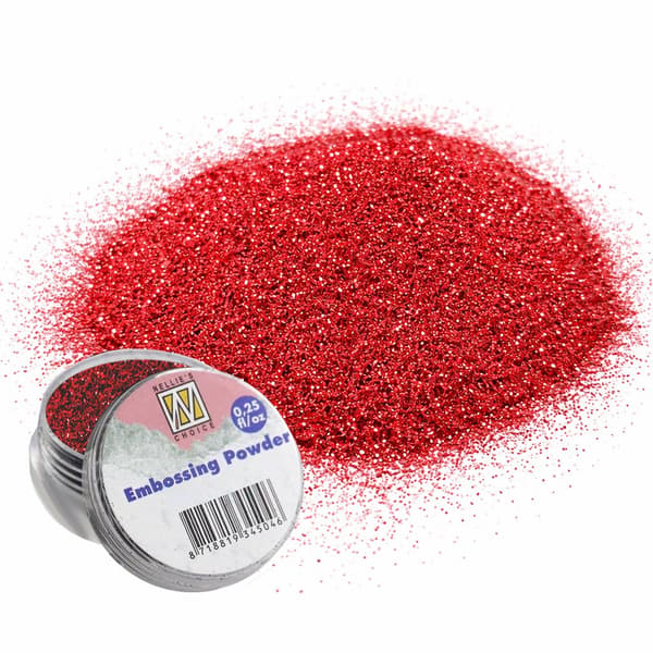 Embossingpulver Nellie - Red Glitter - 7 gram