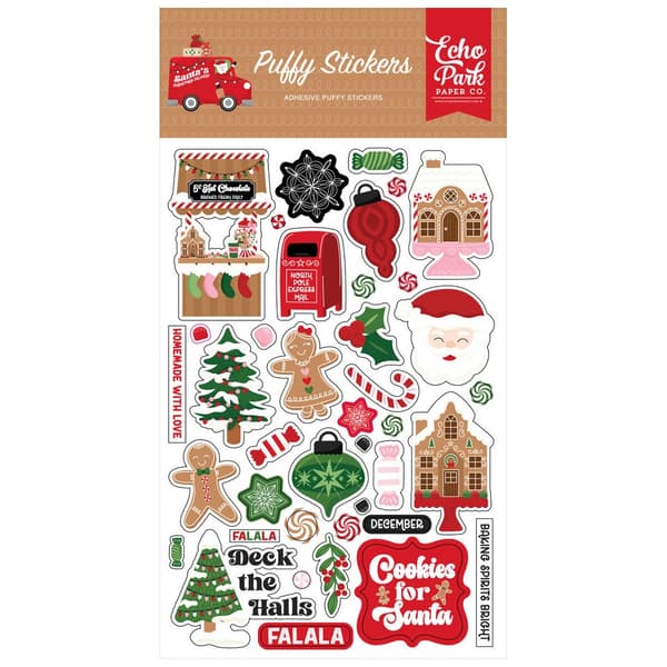 Puffy Stickers Echo Park - Santa's Christmas Delivery