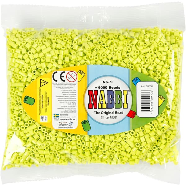 Nabbi Pärlor 6000 st - Lime nr 9 - Medium