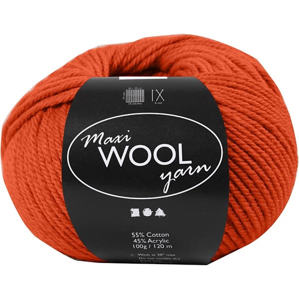 Maxi Wool Ullgarn - Rostbrun - 100 g