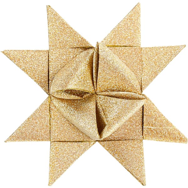 Stjärnstrimlor - Guld, glitter och lack - 40 mixade