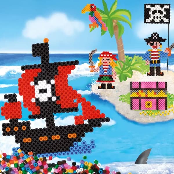 Rörpärlor Pyssel Set Playbox - Pirater - 2000 Pärlor