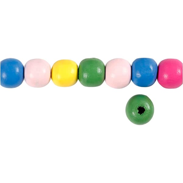 Träpärlor - 10 mm - 22 g - ca 70 st
