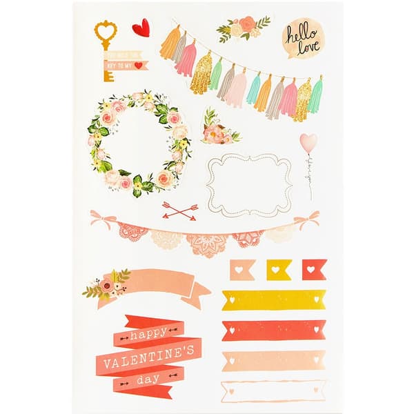 Stickers Romantik - 4 ark - 12x18 cm