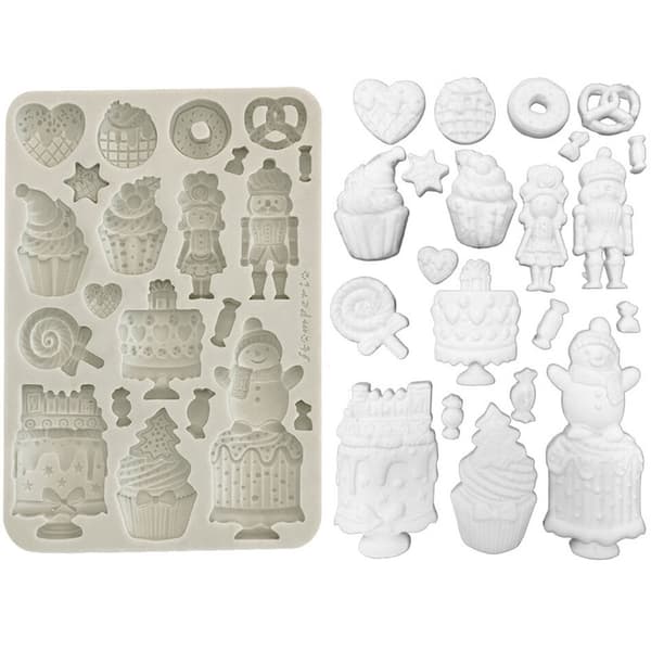 Silikonform A5 - Cakes - Candy Christmas - Stamperia