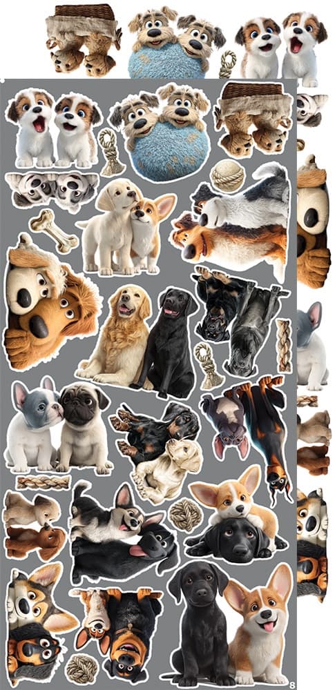 Paper Pack Set Dogs - Craft O Clock - Klippark Hundar