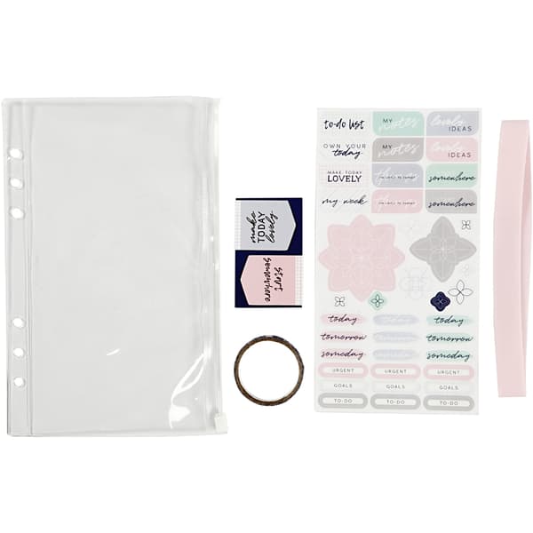 Dekorationer till Bullet Journal - Plastficka A5