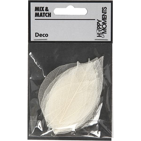 Torkade Blad - Vit - 6-8 cm - 20 st