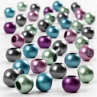 Ponypärlor - Metallic 5 Färger - 60 gram Pony Beads