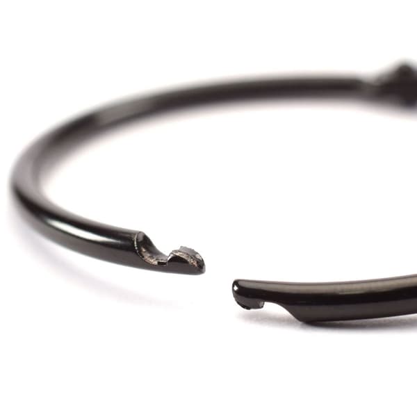 Bokring Metallring 50 mm - 12 st Ringar - Svart