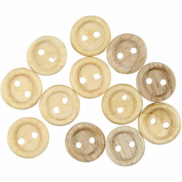 Träknappar - 11 mm - 50 st