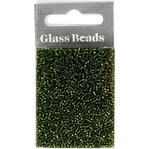 Seed Beads - 1,7 mm - Gräsgrön - 25 gram