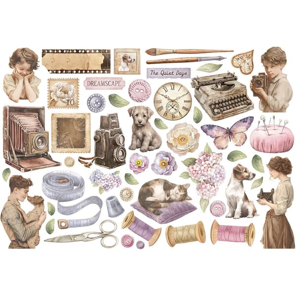 Die Cuts Stamperia Ephemera - Quiet Days - 51 st